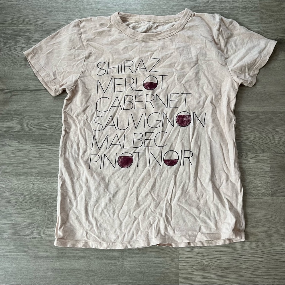 J. Crew Collection Red Wine Themed Tee (S)
